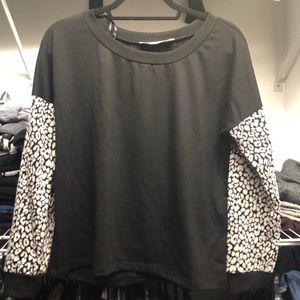 Black sweater w cheetah